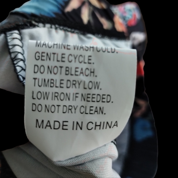 NWOT Palazzo Wide Leg Retro Colorful Floral Drawstring Pants - Picture 6 of 11